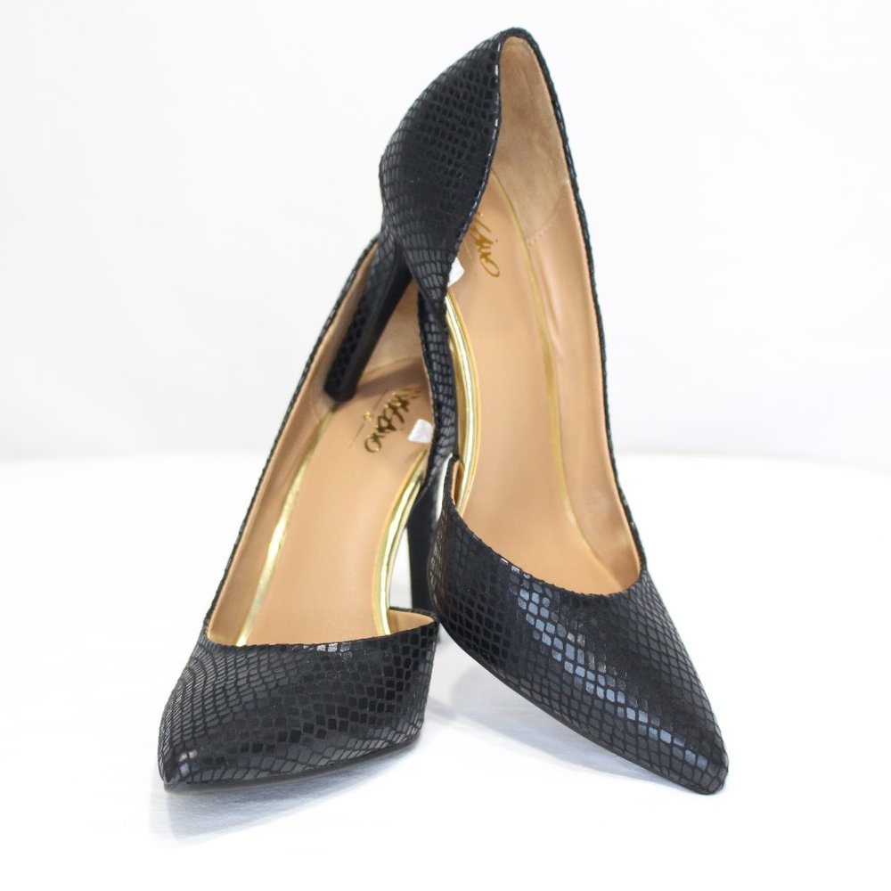 Mossimo Classic Black & Gold Slip on Pumps Size 6